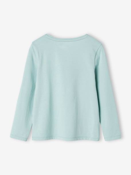 Pack of 3 Long Sleeve Tops for Girls almond green+anthracite+grey blue+navy blue+old rose 