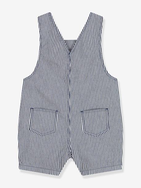 Canvas Dungarees for Babies, by PETIT BATEAU blue 