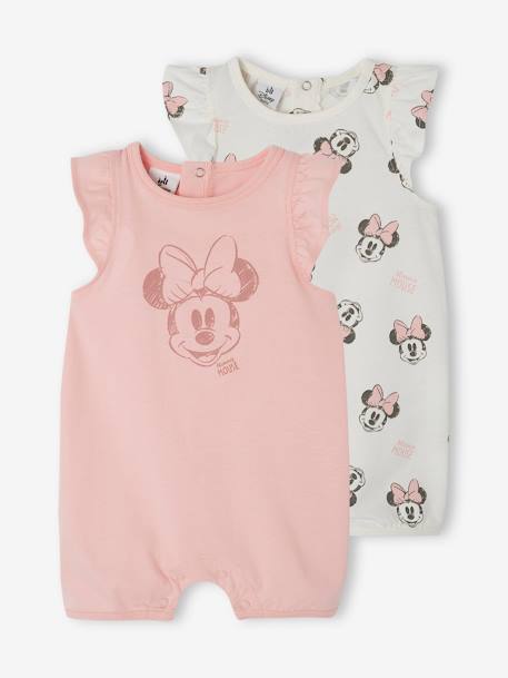 Pack of 2 Minnie Mouse Bodysuits for Baby Girls by Disney® rose 