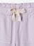 Fluid Paperbag-Style Trousers for Girls coral+lavender 