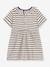 Striped Dress for Babies by PETIT BATEAU marl beige 