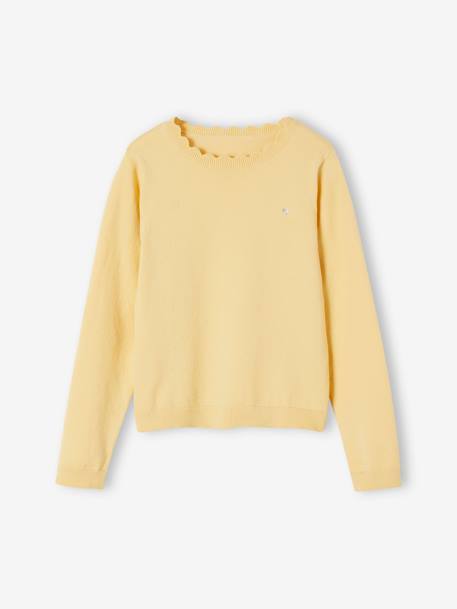 BASICS Jumper for Girls apricot+navy blue+pastel yellow 