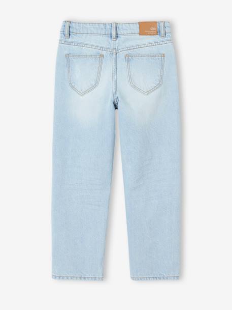 WIDE Hip, Straight Leg MorphologiK Jeans for Girls bleached denim+stone 