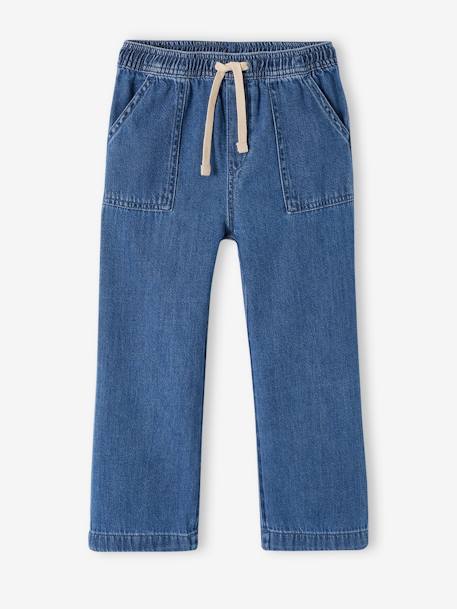 Loose-Fitting Straight Leg Jeans for Girls, Easy to Put On double stone+stone 