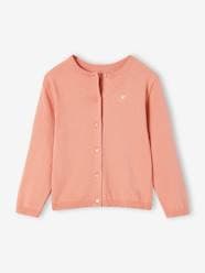 Girls-Cardigans, Jumpers & Sweatshirts-Cardigans-Fine Knit Basics Cardigan for Girls