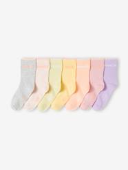 Girls-Pack of 7 Pairs of Weekday Socks for Girls