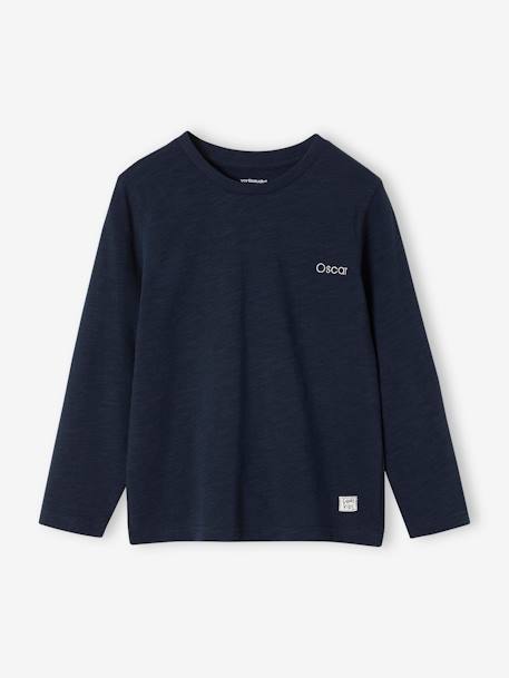 Long Sleeve Colour Top for Boys Blue+fir green+Light Brown+navy blue 