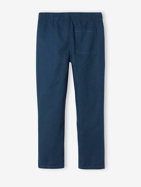 Lightweight Trousers in Cotton/Linen, for Boys - night blue, Boys