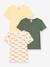 Pack of 3 Short Sleeve T-Shirts by PETIT BATEAU green 