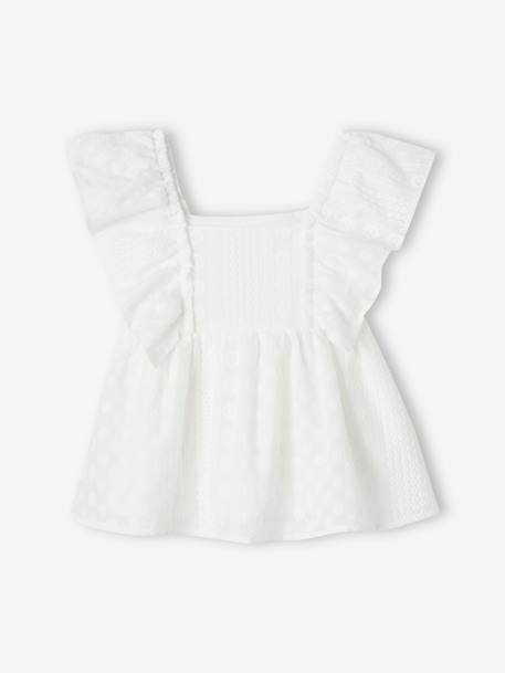 Occasion Wear Ruffled Blouse for Girls ecru 