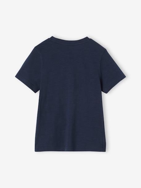 Short Sleeve T-Shirt, for Boys Blue+navy blue+white 