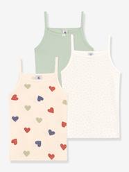 Girls-Underwear-Pack of 3 Sleeveless Tops by PETIT BATEAU