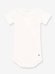 -Short Sleeve Bodysuit with Collar, by PETIT BATEAU