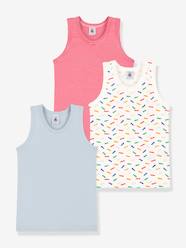 Pack of 3 Sleeveless Tops for Boys, by PETIT BATEAU