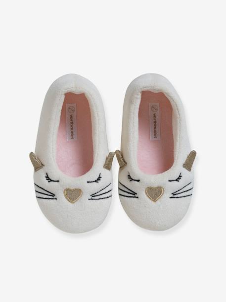 Ballet Pump Slippers with Velour Interior for Children ecru 