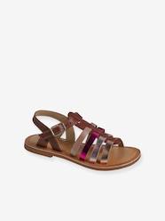 Shoes-Girls Footwear-Leather Sandals with Straps, for Girls