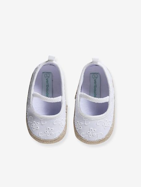 Supple Pram Shoes with Elastic, for Babies white 