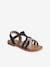 Hook-and-Loop Leather Sandals for Children set blue 