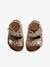 Printed Leather Sandals with Hook-&-Loop Strap for Babies printed beige 