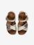 Open Leather Sandals for Children gold 