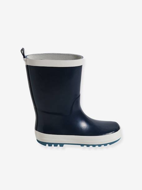 Reflective Wellies for Children mustard+navy blue 