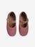 Leather Ballerina Pumps for Girls, Designed for Autonomy brown+old rose 