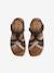 Hook-and-Loop Leather Sandals for Children set blue 