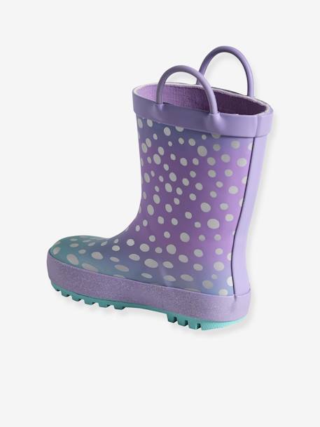 Wellies for Children, Designed for Autonomy printed violet 