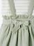 Striped T-Shirt + Cotton Gauze Skirt Outfit, for Girls coral+lilac+sage green 