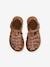 Closed Leather Sandals for Children, Designed for Autonomy ochre 