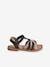 Hook-and-Loop Leather Sandals for Children set blue 