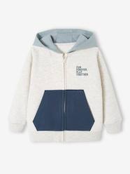 Boys-Colourblock Sports Jacket with Hood for Boys