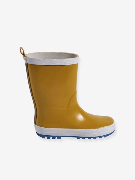 Reflective Wellies for Children mustard+navy blue 