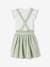 Striped T-Shirt + Cotton Gauze Skirt Outfit, for Girls coral+lilac+sage green 