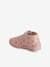 Zipped Slippers in Canvas for Babies printed pink 