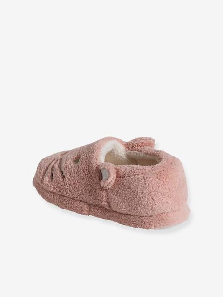 Plush Cat Slippers for Children rose 