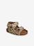 Printed Leather Sandals with Hook-&-Loop Strap for Babies printed beige 