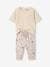 Honeycomb T-Shirt + Fleece Trousers Combo for Babies ecru 