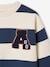 Sweatshirt with Wide Stripes & Bouclé Badge for Boys apricot+night blue 