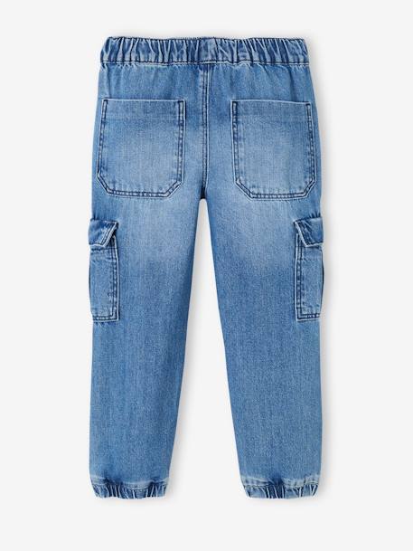 Pull-On Cargo-Type Denim Trousers for Boys double stone+stone 