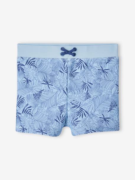 Leafy Swim Shorts for Boys sky blue 