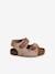 Leather Sandals with Touch-Fasteners, for Baby Boys BROWN MEDIUM ALL OVER PRINTED+printed beige+red 