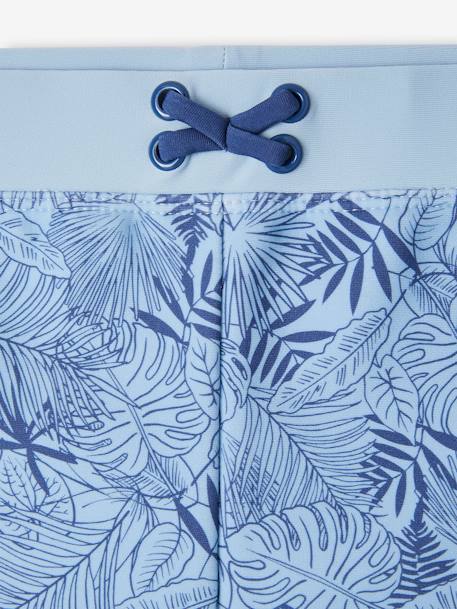 Leafy Swim Shorts for Boys sky blue 