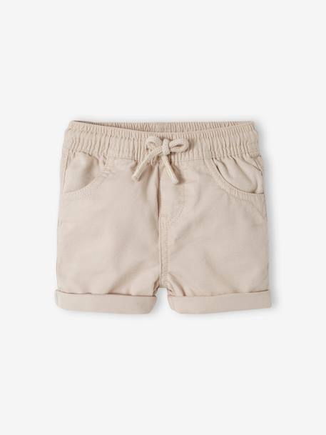 Twill Shorts with Elasticated Waistband, for Baby Boys beige+Brown+Grey Anthracite 