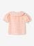 Short Sleeve Gingham Blouse for Babies chequered pink 