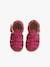 Leather Sandals for Baby Girls, Designed for First Steps fuchsia+iridescent beige 