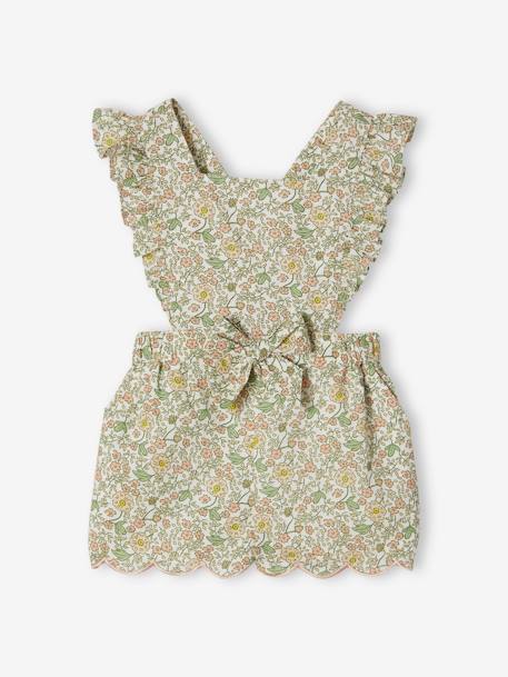 Floral Playsuit for Babies vanilla 