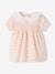 Smocked Dress with Broderie Anglaise Collar for Newborn Babies pale pink 