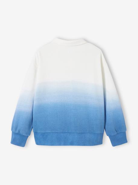 Sweatshirt with Polo Neck & Dip-Dye Effect for Boys azure 