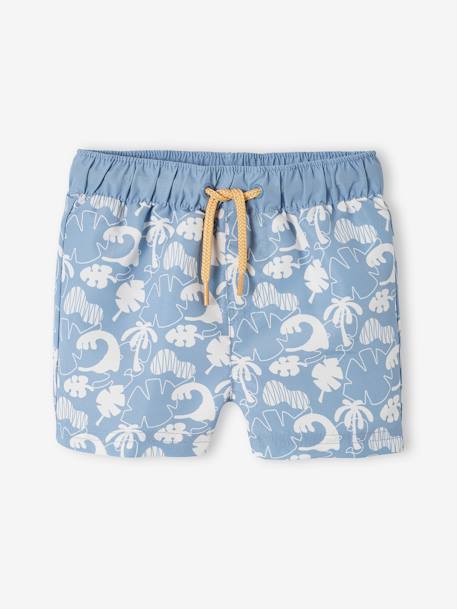 Printed Swim Shorts for Baby Boys grey blue 